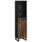 vidaXL Bathroom Furniture Sets with Drawer with Shelf Striped with Storage with Door Brown 38 x 33 x 160 cm