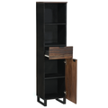 vidaXL Bathroom Furniture Sets with Drawer with Shelf Striped with Storage with Door Brown 38 x 33 x 160 cm