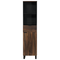 vidaXL Bathroom Furniture Sets with Drawer with Shelf Striped with Storage with Door Brown 38 x 33 x 160 cm