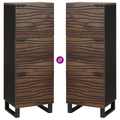 vidaXL Highboard Walnut Wood with Shelf Other with Storage with Door Brown Medium