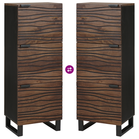 vidaXL Highboard Walnut Wood with Shelf Other with Storage with Door Brown Medium