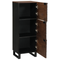 vidaXL Highboard Walnut Wood with Shelf Other with Storage with Door Brown Medium