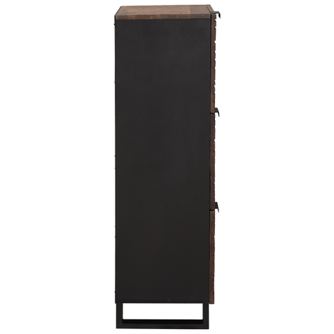 vidaXL Highboard Walnut Wood with Shelf Other with Storage with Door Brown Medium