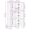 vidaXL Highboard Walnut Wood with Shelf Other with Storage with Door Brown Medium
