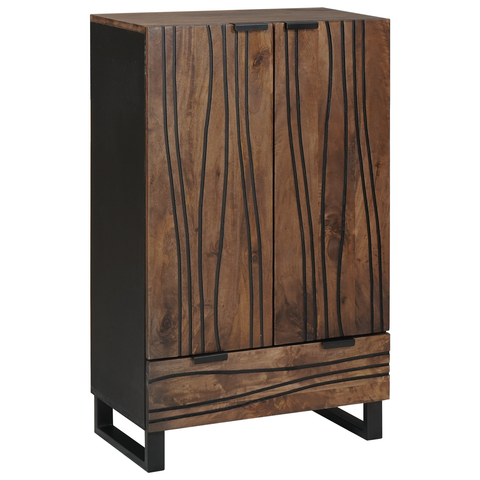 vidaXL Highboard 60x33.5x100 cm Solid Wood Mango