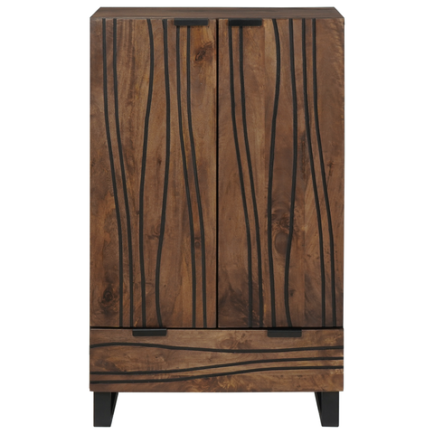 vidaXL Highboard 60x33.5x100 cm Solid Wood Mango