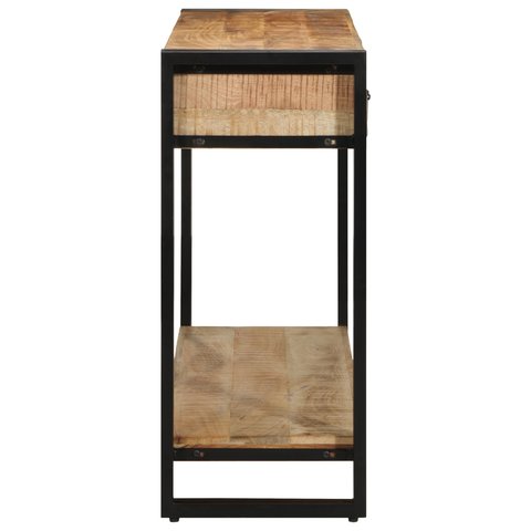 vidaXL Console Table 120x33x75 cm Solid Rough Wood Mango