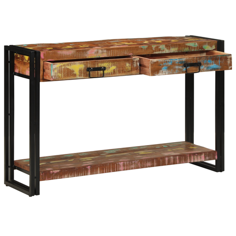 vidaXL Console Table Multicolour 120x33x75 cm Solid Wood Reclaimed