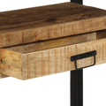 vidaXL End Tables Black 120x33x75 cm Solid Mango Wood and Metal