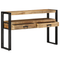 vidaXL End Tables Black 120x33x75 cm Solid Mango Wood and Metal