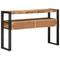 vidaXL End Tables Black 120x33x75 cm Solid Mango Wood and Metal