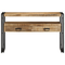 vidaXL End Tables Black 120x33x75 cm Solid Mango Wood and Metal