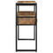 vidaXL End Tables Black 120x33x75 cm Solid Mango Wood and Metal