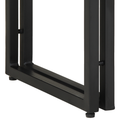 vidaXL End Tables Black 120x33x75 cm Solid Acacia Wood and Metal