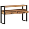 vidaXL End Tables Black 120x33x75 cm Solid Acacia Wood and Metal