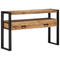 vidaXL End Tables Black 120x33x75 cm Solid Acacia Wood and Metal