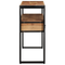 vidaXL End Tables Black 120x33x75 cm Solid Acacia Wood and Metal