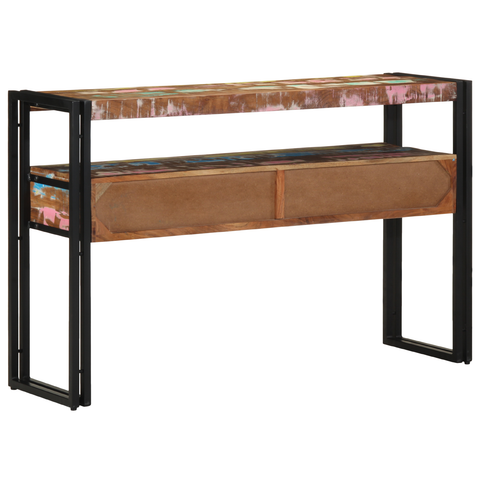 vidaXL End Tables Multicolour 120x33x75 cm Solid Reclaimed Wood&Metal
