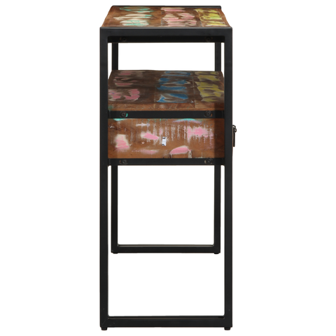 vidaXL End Tables Multicolour 120x33x75 cm Solid Reclaimed Wood&Metal