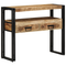 vidaXL End Tables Black 90x33x75 cm Solid Mango Wood and Metal