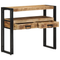 vidaXL End Tables Black 90x33x75 cm Solid Mango Wood and Metal