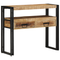 vidaXL End Tables Black 90x33x75 cm Solid Mango Wood and Metal