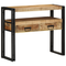 vidaXL End Tables Black 90x33x75 cm Solid Mango Wood and Metal