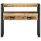 vidaXL End Tables Black 90x33x75 cm Solid Mango Wood and Metal