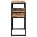 vidaXL End Tables Black 90x33x75 cm Solid Mango Wood and Metal