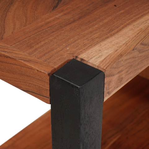 vidaXL Bookcase Solid Acacia Wood