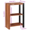 vidaXL Bookcase Solid Acacia Wood