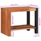 vidaXL Bookcase 50 x 30 x 40 cm Solid Acacia Wood