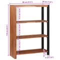 vidaXL Bookcase Solid Acacia Wood
