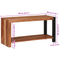 vidaXL Bookcase Solid Acacia Wood