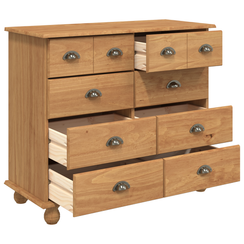 vidaXL Chest of Drawers 'ASKIM'Honey Brown 91x40x79 cm Solid Wood Pine