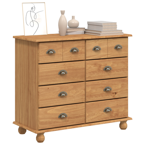 vidaXL Chest of Drawers 'ASKIM'Honey Brown 91x40x79 cm Solid Wood Pine