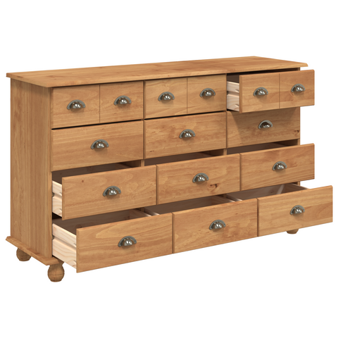 vidaXL Chest of Drawers "ASKIM" 79x40x133.5 cm Solid Wood Pine