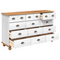 vidaXL Chest of Drawers "ASKIM" White 79x40x133.5 cm Solid Wood Pine