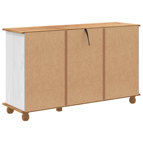 vidaXL Chest of Drawers "ASKIM" White 79x40x133.5 cm Solid Wood Pine