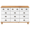 vidaXL Chest of Drawers "ASKIM" White 79x40x133.5 cm Solid Wood Pine