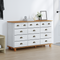 vidaXL Chest of Drawers "ASKIM" White 79x40x133.5 cm Solid Wood Pine