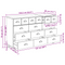 vidaXL Chest of Drawers "ASKIM" White 79x40x133.5 cm Solid Wood Pine