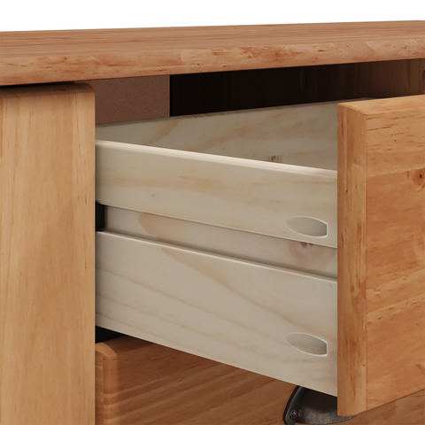 vidaXL Sideboard "ASKIM" 133,5x40x79 cm Solid Wood Pine