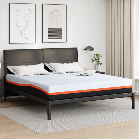 vidaXL Mattresses White and Grey 200 x 200 cm