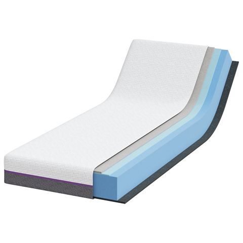 vidaXL Mattresses White and Grey 100% polyester jacquard fabric