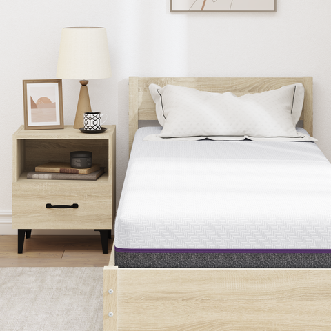 vidaXL Mattresses White and Grey 100% polyester jacquard fabric