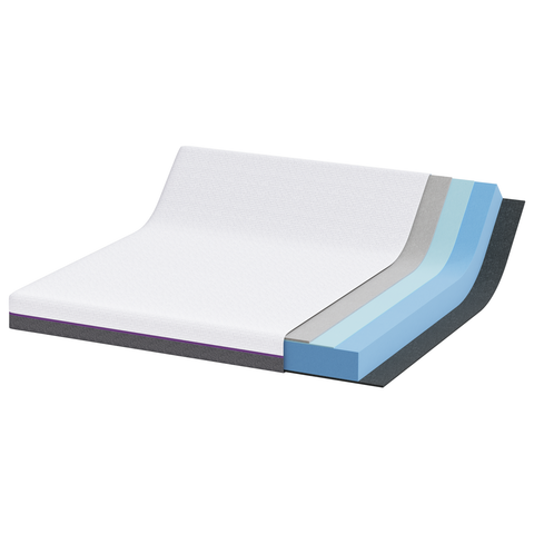 vidaXL Mattresses White and Grey 100% polyester jacquard fabric