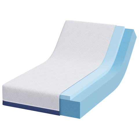 vidaXL Mattresses White and Blue 100% polyester jacquard fabric