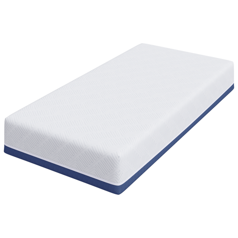 vidaXL Mattresses White and Blue 100% polyester jacquard fabric