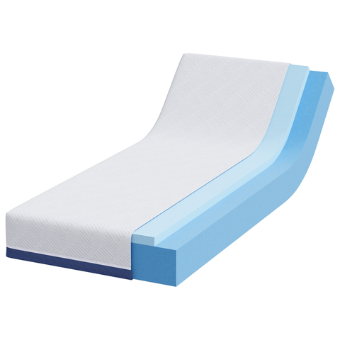 vidaXL Mattresses White and Blue 100% polyester jacquard fabric